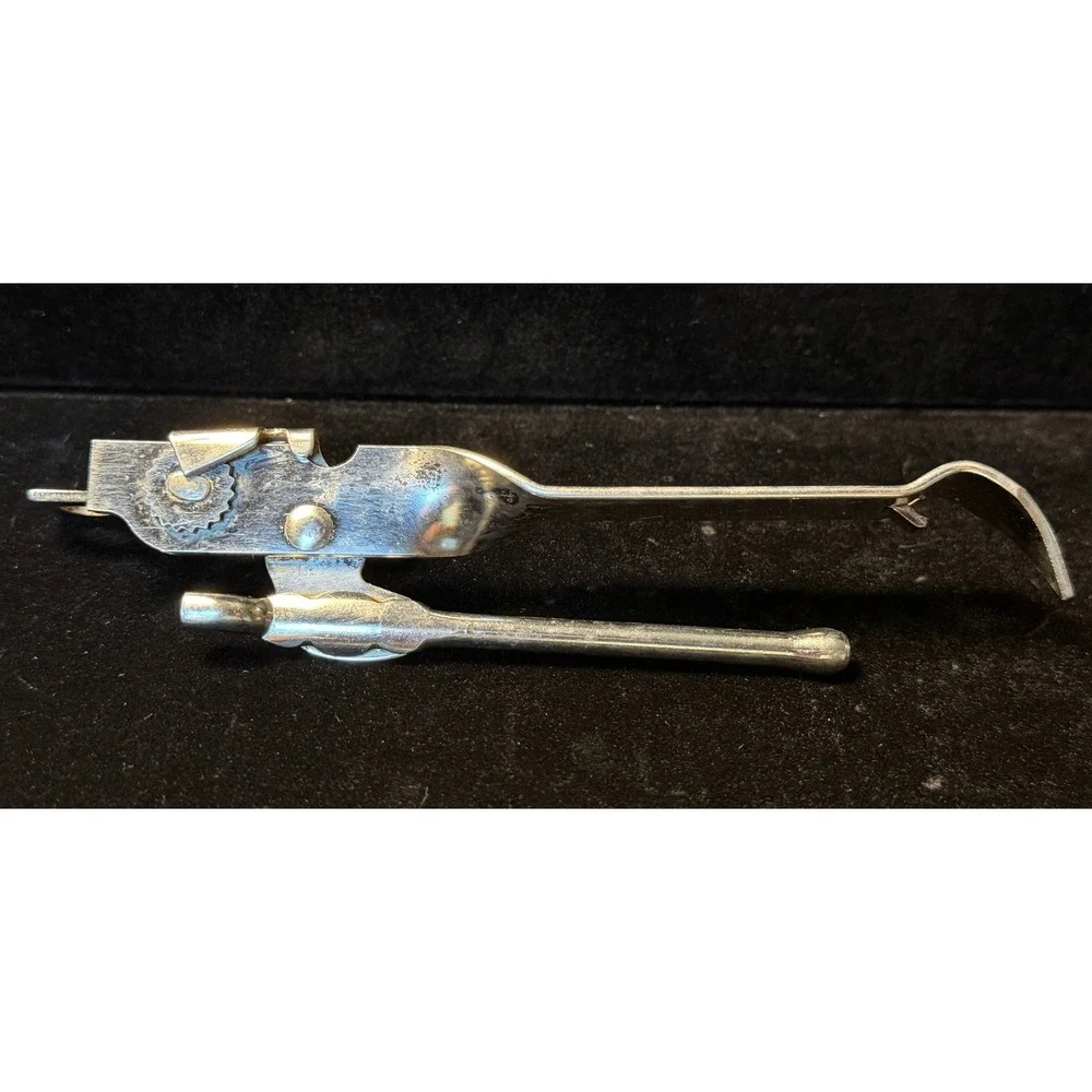 Vintage EKCO Miracle 3-Way Opener and Stainless Bottle Opener Set, Silver Black